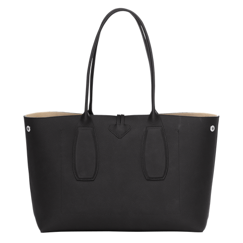 Le Roseau L Tote bag , Black - Leather - View 4 of 6