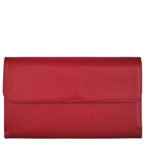 Long continental wallet Le Foulonné Red (L3524021545) | Longchamp US Long continental wallet Le Foulonné Red (L3524021545) | Longchamp US