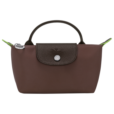 Le Pliage Green 附提把的小袋子 , 摩卡色 - 再生帆布