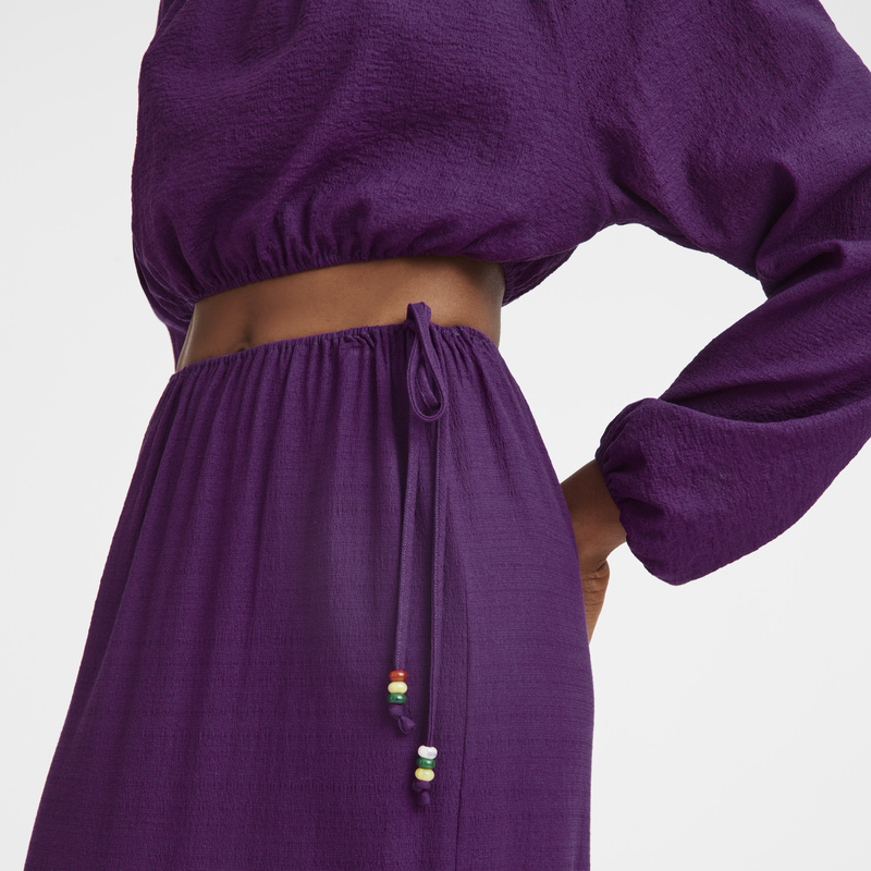 Long skirt , Violet - Crepe  - View 3 of  3