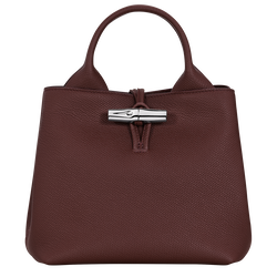 Le Roseau S Handbag , Burgundy - Leather