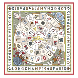 Le Jeu de Cheval Silk scarf 90 , Almond Green - Silk