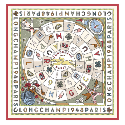 Seidenschal 90 Le Jeu de Cheval , Seide - Mandelgr&uuml;n