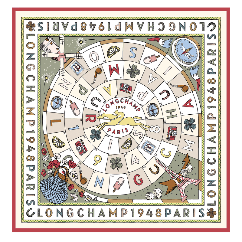 Le Jeu de Cheval Silk scarf 90 , Almond Green - Silk  - View 1 of  1