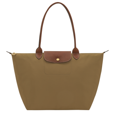 Le Pliage Original L Tote bag , Olive - Recycled canvas