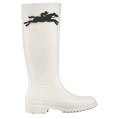 Cheval Longchamp Flat boots, Ivory
