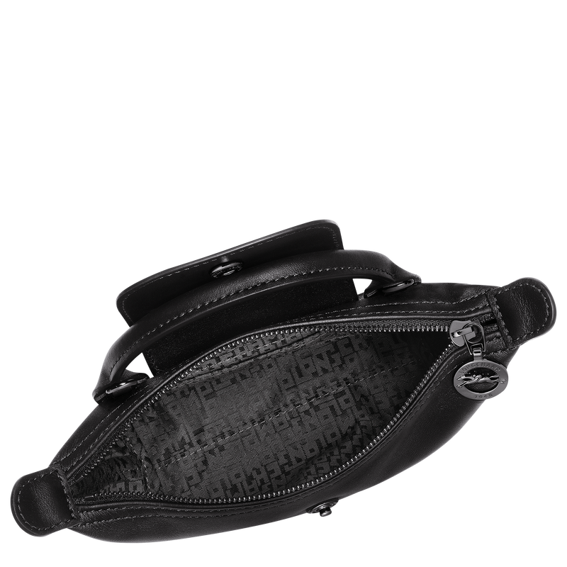 Le Pliage Xtra XS Pouch , Black - Leather  - View 4 of  5