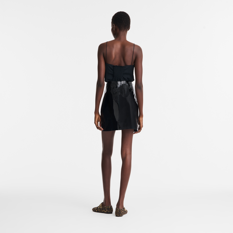 Skirt , Black - Leather  - View 2 of  3