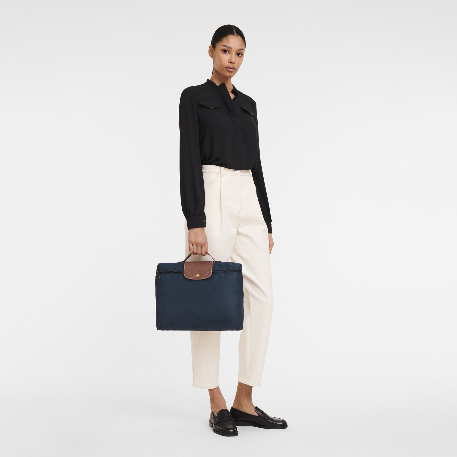 Le Pliage Original Briefcase S, Navy