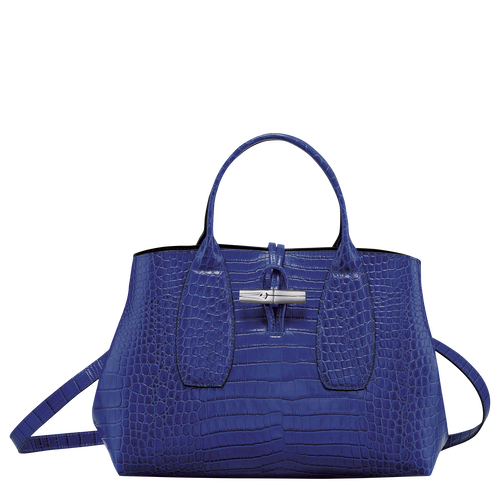 Top handle bag M Roseau Blue (10058HTS127) | Longchamp EN Top handle bag M Roseau Blue (10058HTS127) | Longchamp EN