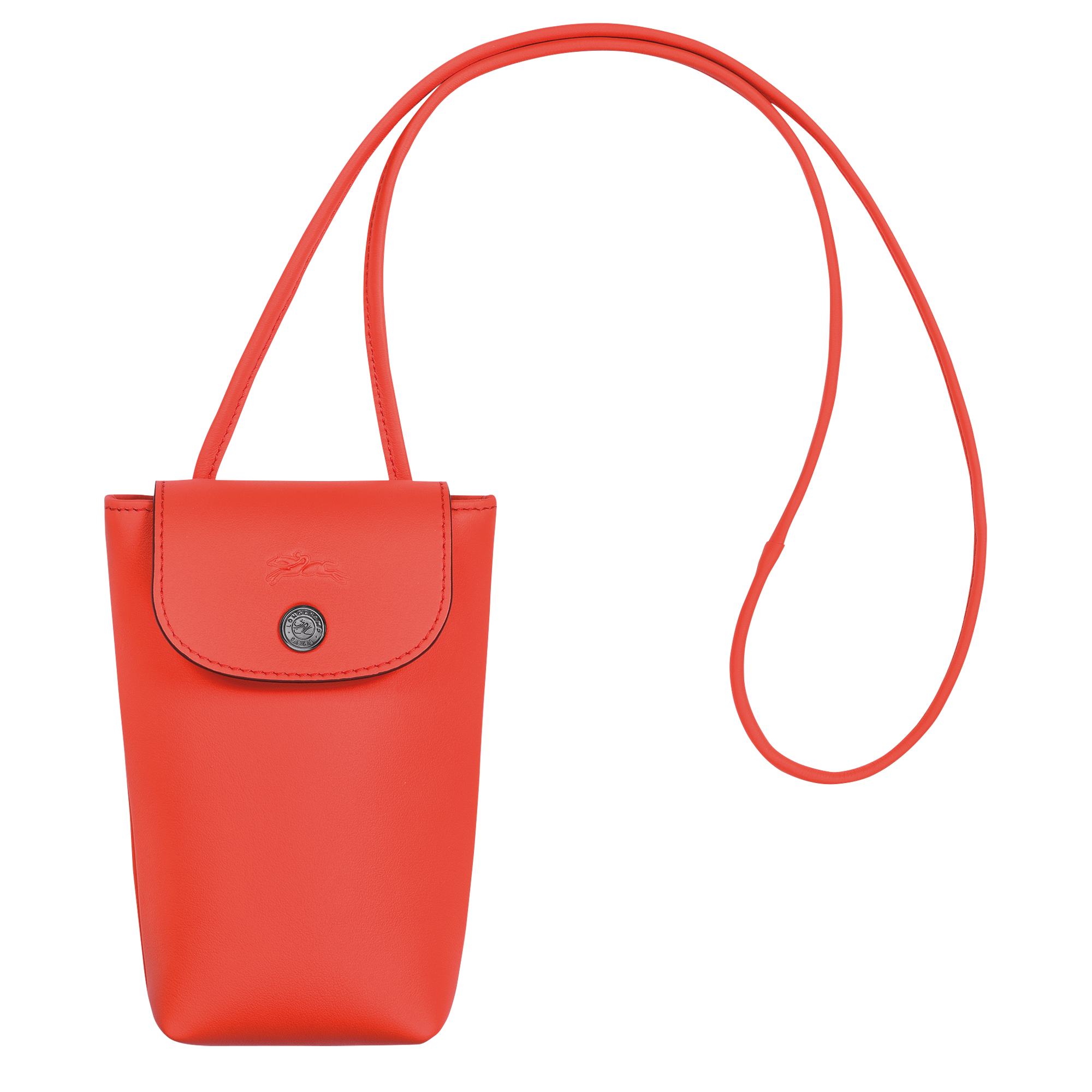 Le Pliage Xtra Phone case with leather lace, Orange