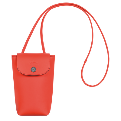 Le Pliage Xtra Phone case with leather lace, Orange