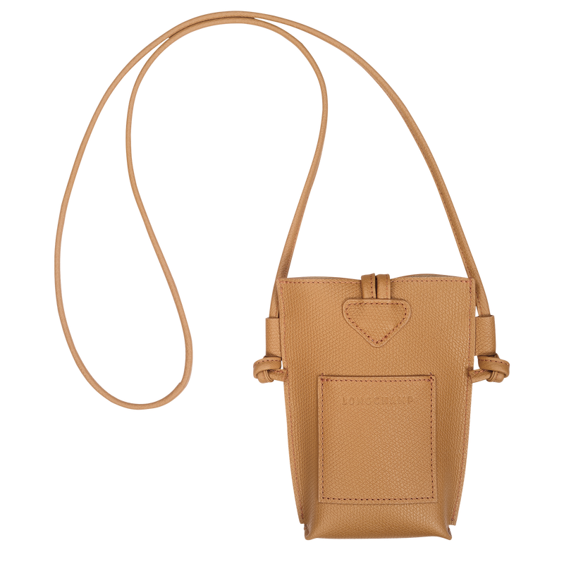 Custodia per cellulare con laccio in cuoio Le Roseau , Pelle - Noce  - View 4 of  5