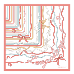 Rubans Longchamp Silk scarf 50 , Cream - Silk