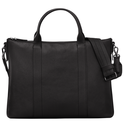 Longchamp 3D Briefcase , Black - Leather - View 1 of 5