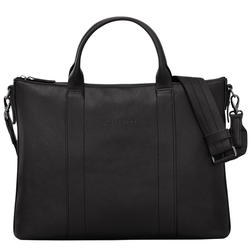 Longchamp 3D Briefcase , Black - Leather  - View 1 of  5