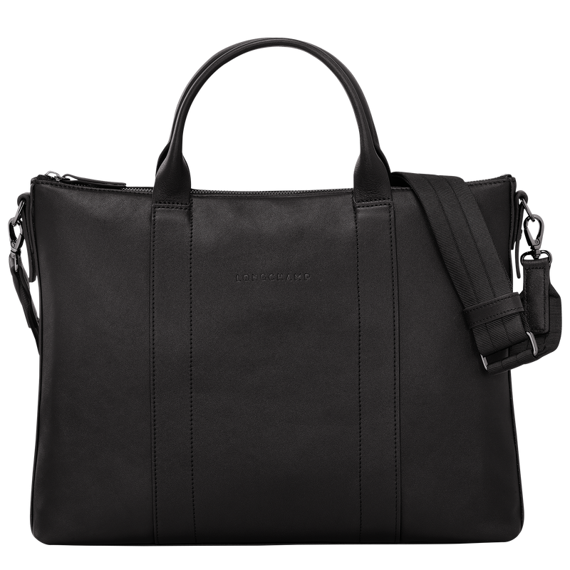 Longchamp 3D Aktetas , Zwart - Leder  - Weergave 1 van  5