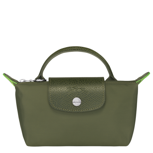 Le Pliage Green Pouch with handle Forest - Recycled canvas (34175919479)