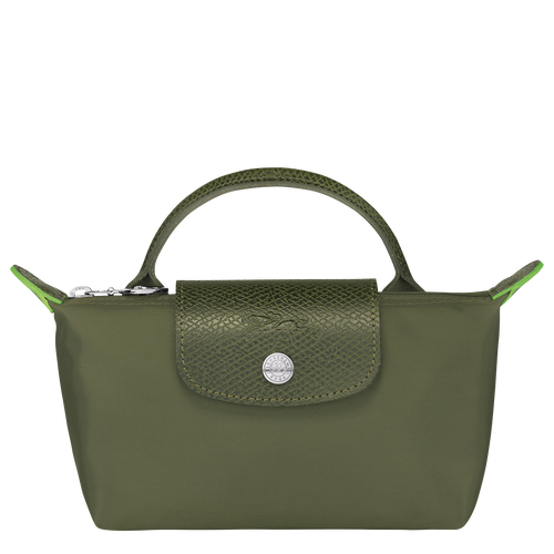 Le Pliage Green Pouch with handle , Forest - Recycled canvas - View 1 of 6