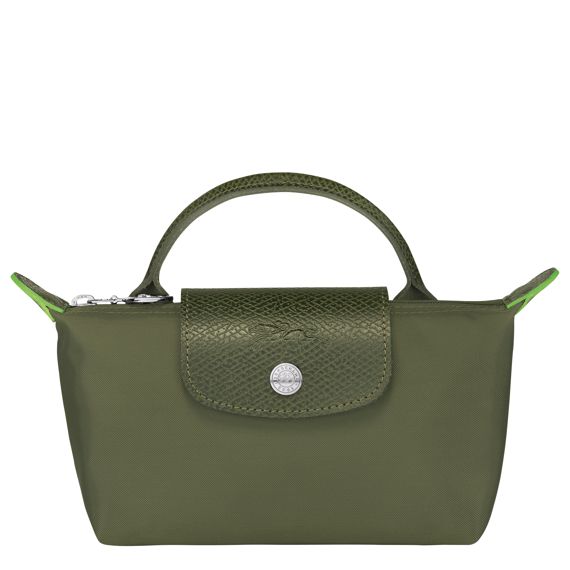 Le Pliage Green Pouch with handle, Forest