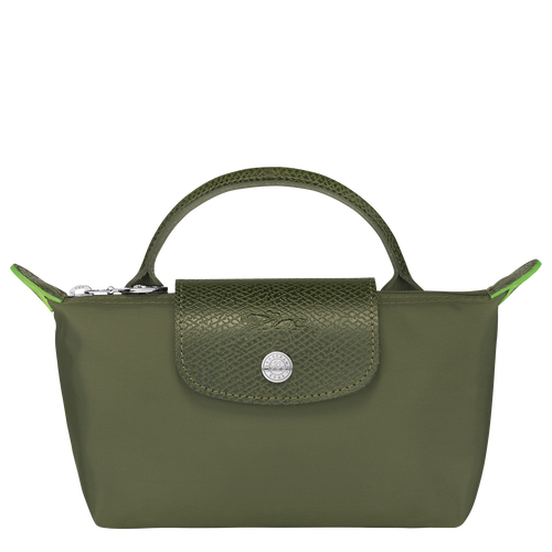 Le Pliage Green Pouch with handle , Forest - Recycled canvas - View 1 of 5