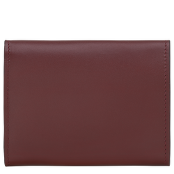 &Eacute;pure Compact wallet , Burgundy - Leather
