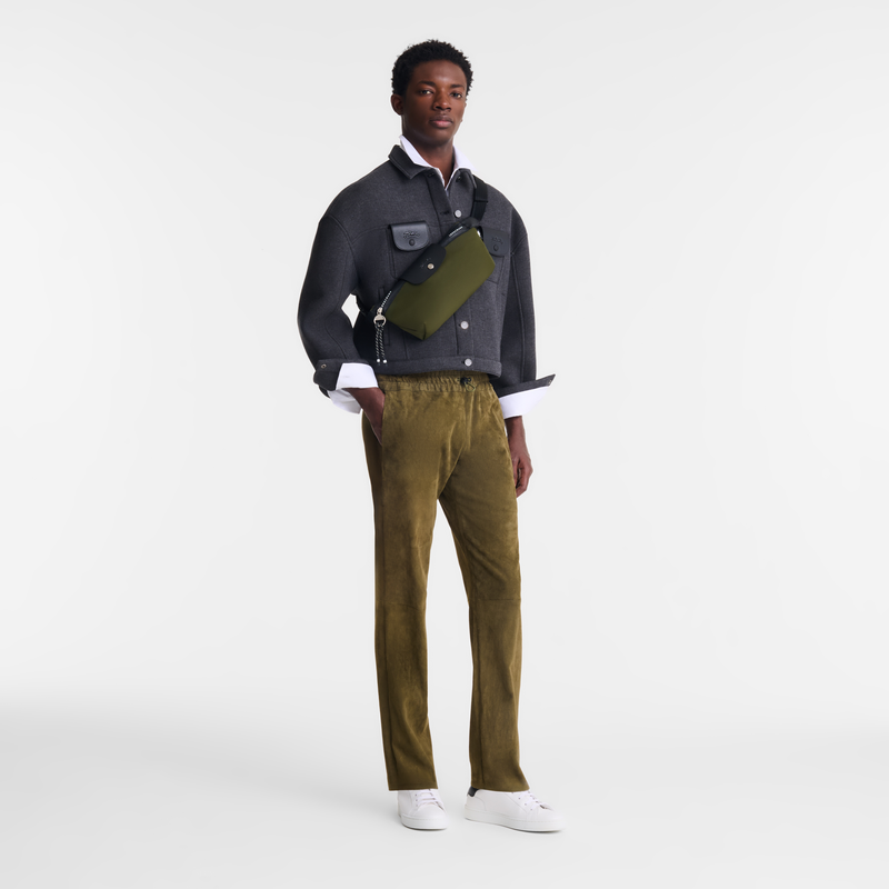 Le Pliage Energy M Belt bag , Khaki - Canvas  - View 2 of  6