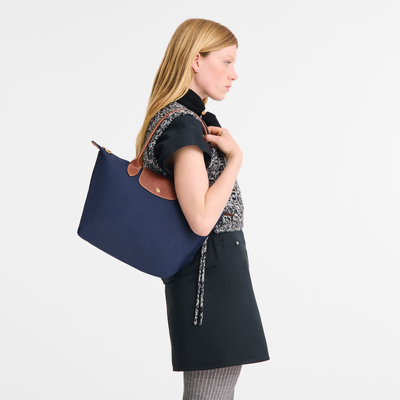 Shopper M Le Pliage Original , Recyceltes Canvas - Marine