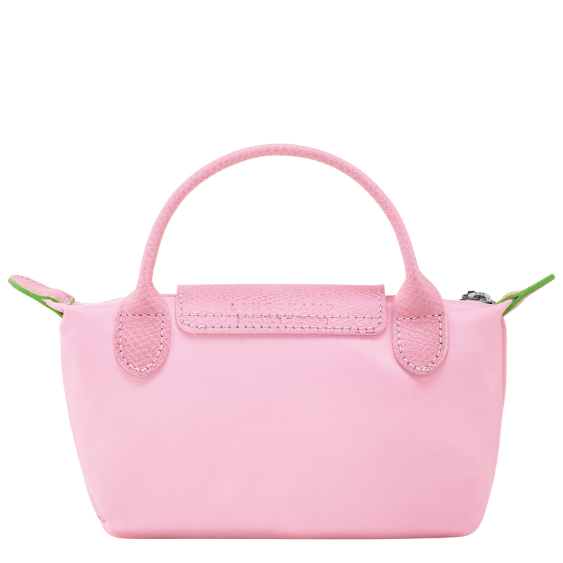 Le Pliage Green Pouch with handle , Pink - Recycled canvas  - View 4 of 5