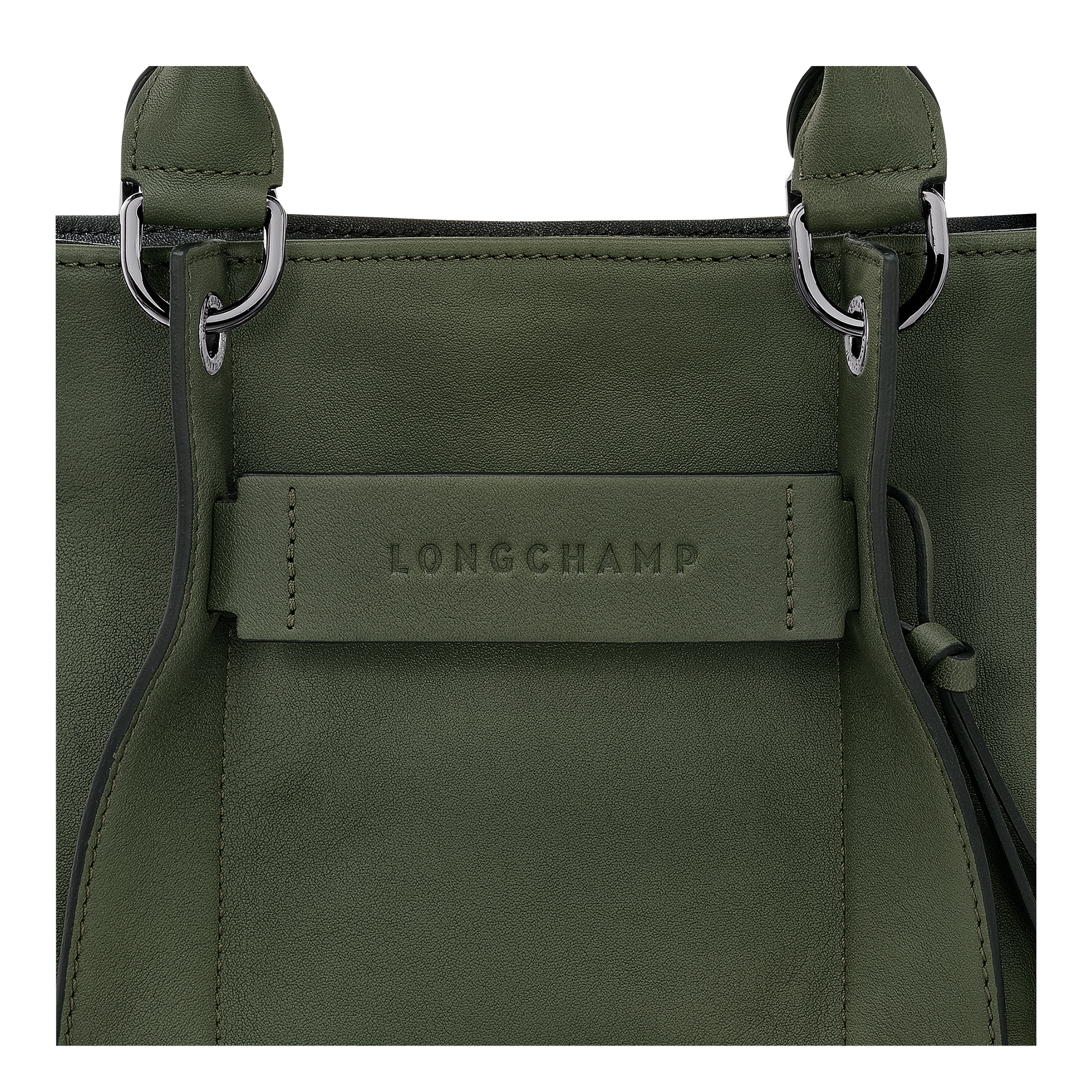 Longchamp 3D Tas met handgreep aan de bovenkant S, Kaki