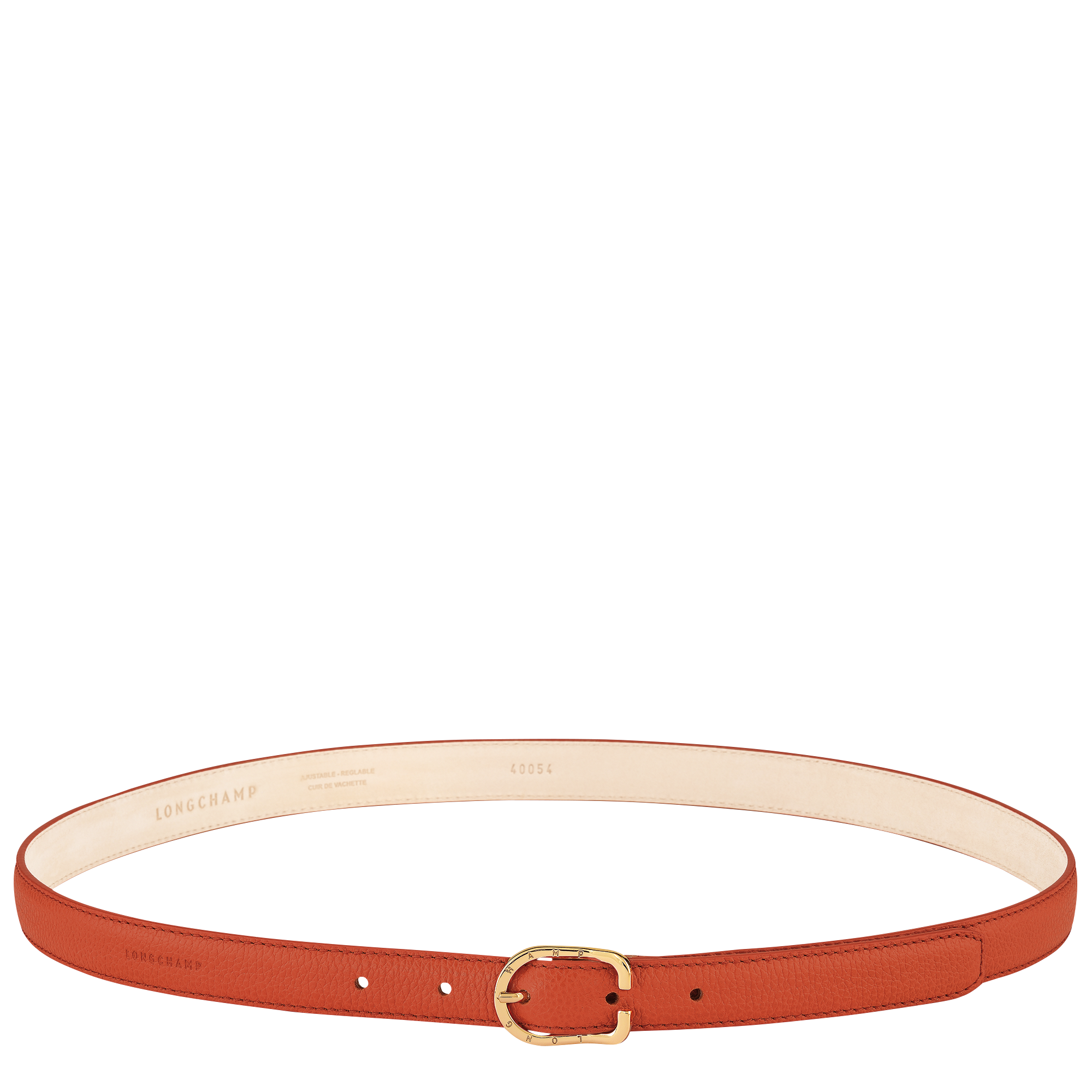 Le Foulonné Ladies' belt Paprika Leather Longchamp US