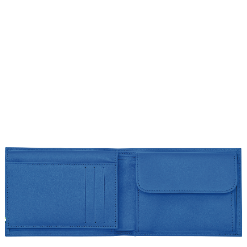 Geldbörse Longchamp sur Seine , Leder - Kobaltblau  - Ansicht 2 von 3