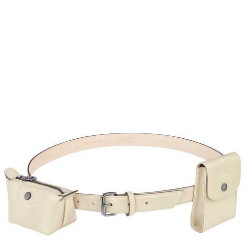 Le Pliage Cuir Ladies' belt, Ivory