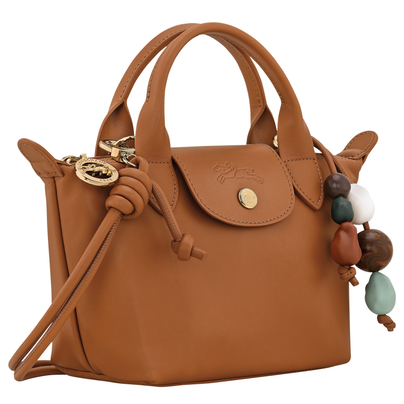 Le Pliage Xtra XS Handbag , Cashew - Leather  - View 3 of  5