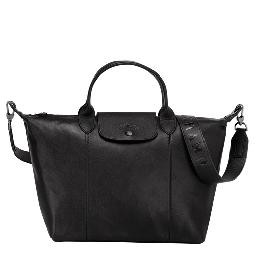Top handle bag M Le Pliage Cuir Black (L1515757001) | Longchamp US Top handle bag M Le Pliage Cuir Black (L1515757001) | Longchamp US