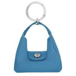Le Pliage Xtra Key ring , Azure - Leather