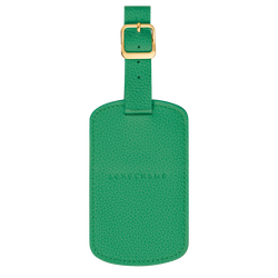 Le Foulonné Luggage tag , Green - Leather