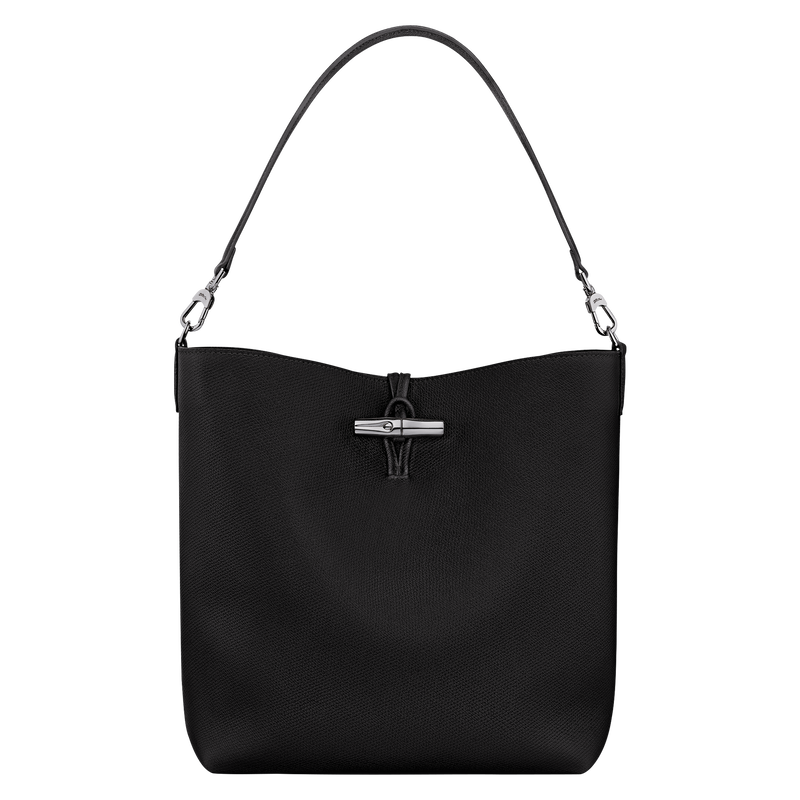 Sac port&eacute; &eacute;paule M Le Roseau , Cuir - Noir  - Vue 1 de 6