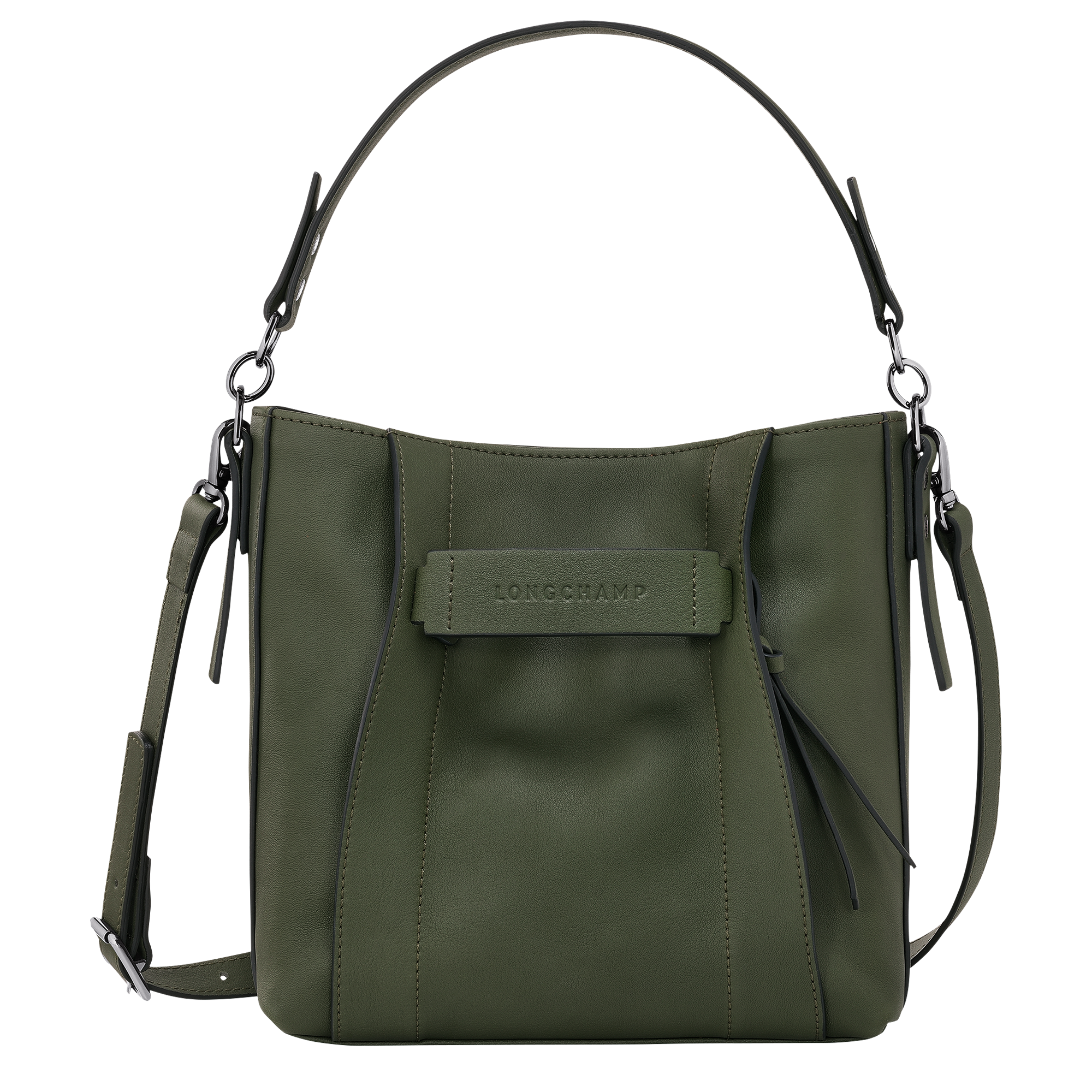 Longchamp 3D 斜背袋 S, 卡其色