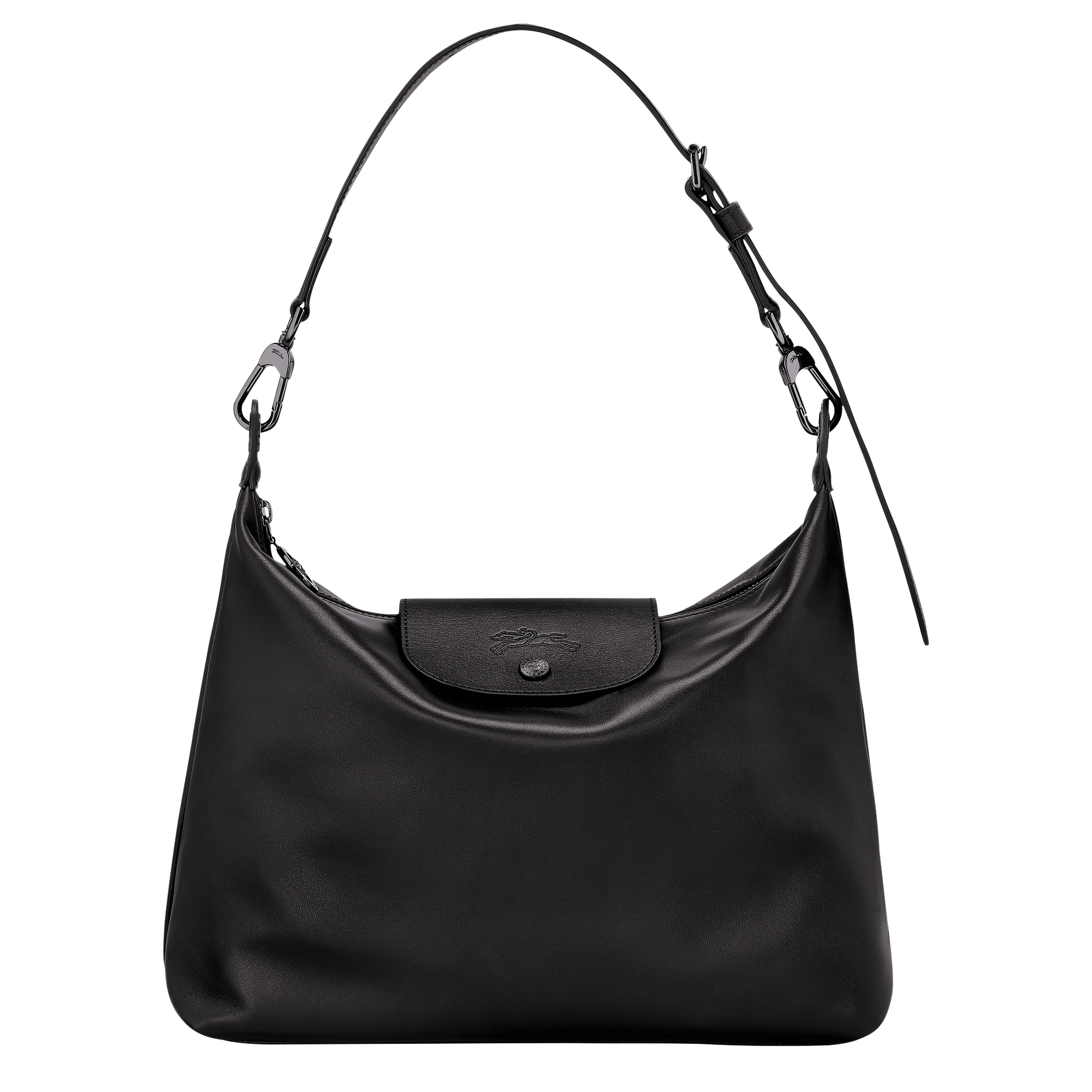 Le Pliage Xtra 半月形單肩包 M, 黑色
