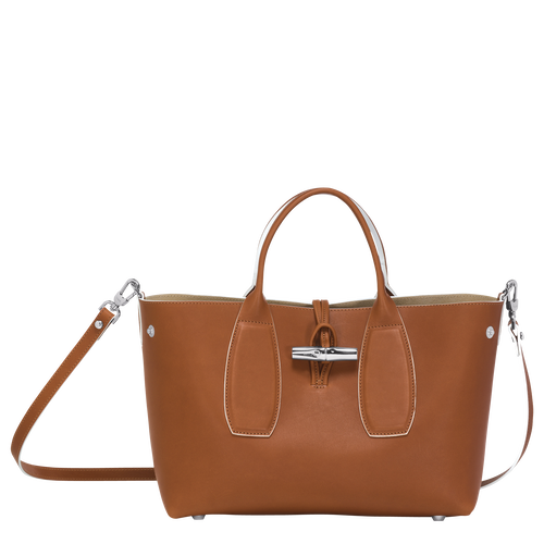 Roseau M Handbag , Cognac - Leather - View 5 of  6