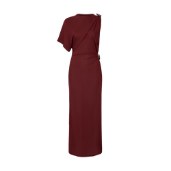 Vestido , Jersey de malha crepe - Borgonha