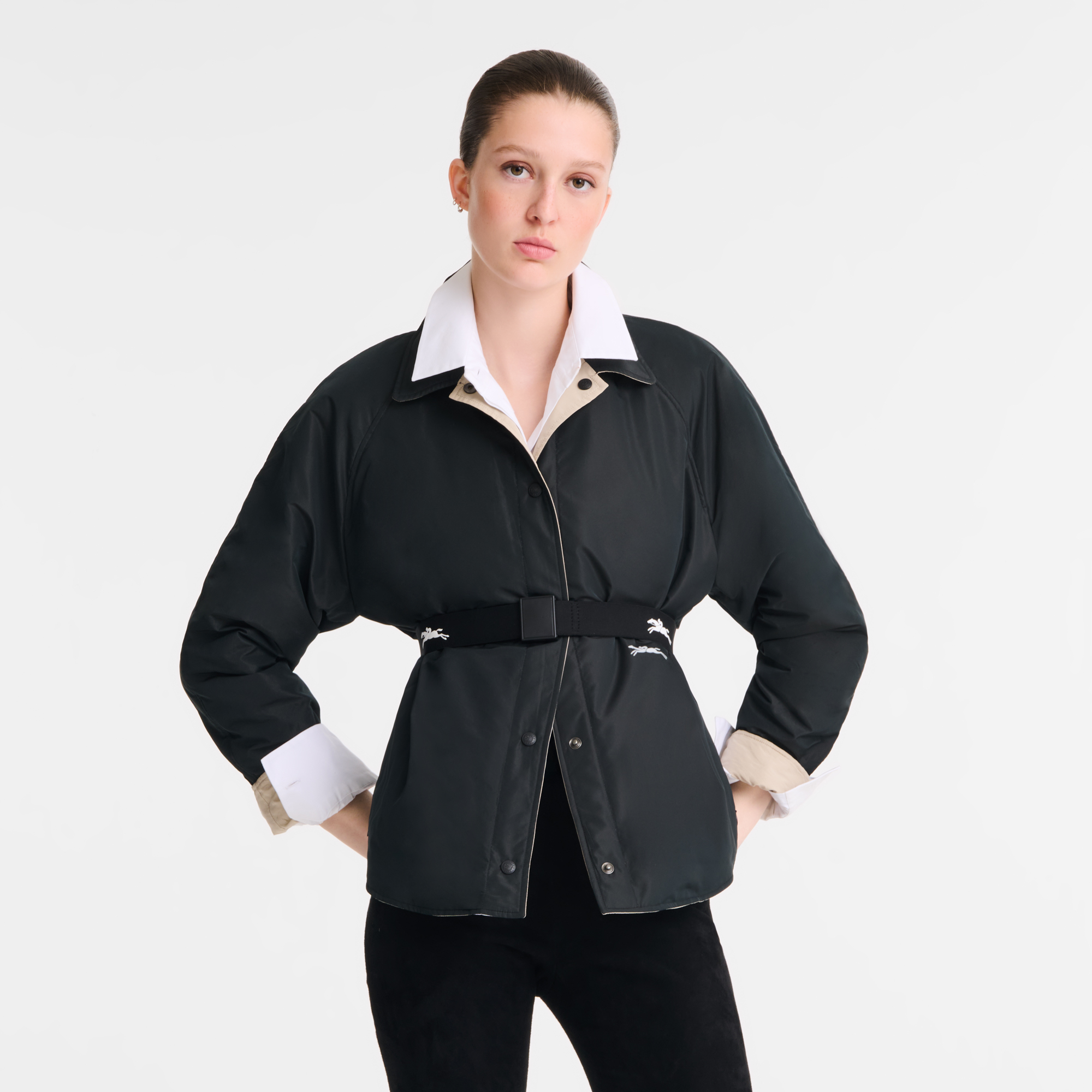 null Padded blouson, Black/Mahogany