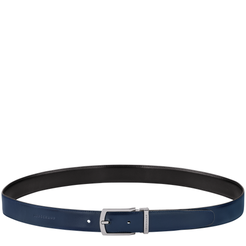 Coffret ceinture homme Delta Box , Cuir - Noir/Marine - Vue 3 de 7