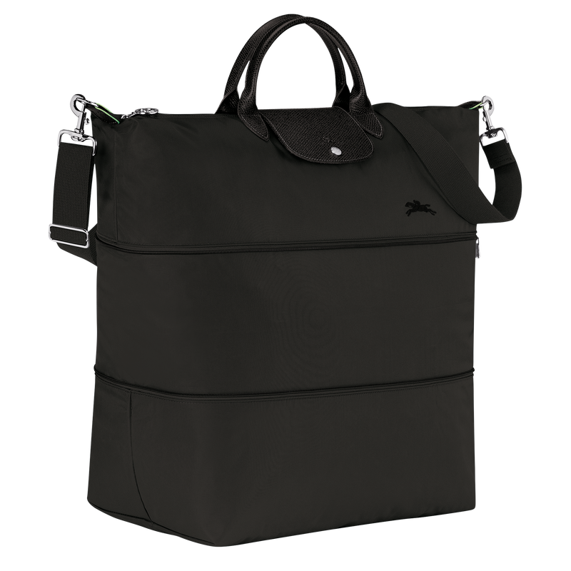 Le Pliage Green Travel bag expandable , Black - Recycled canvas  - View 3 of 8