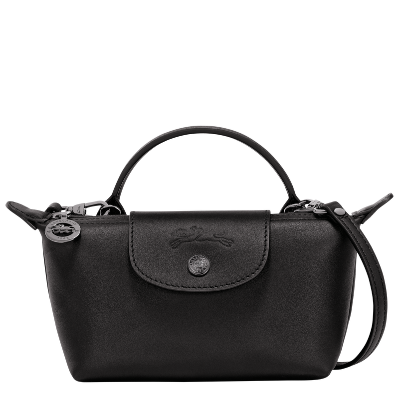 Le Pliage Xtra XS Pouch , Black - Leather  - View 1 of  5