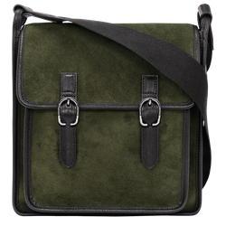 Le Foulonné M Crossbody bag , Khaki - Leather