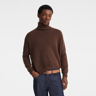 Ceinture homme Le Foulonn&eacute; , Cuir - Caramel/Noir