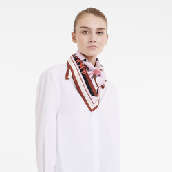 Paddock Longchamp Silk scarf 70 , Pink - OTHER