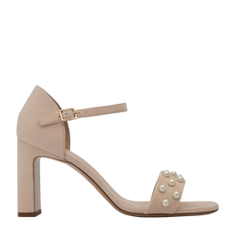 La Baronne High heel sandals , Cream - Leather